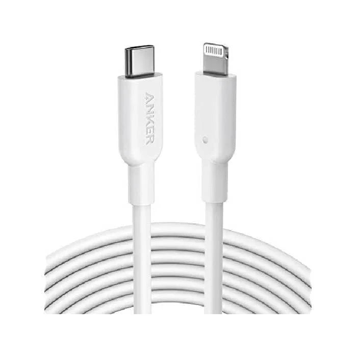 Anker 542 USB-C to Lightning Cable (Bio-Based) (1.8m/6ft) - White - Tashqila Anker 542 USB-C to Lightning Cable (Bio-Based) (1.8m/6ft) - White - Tashqila